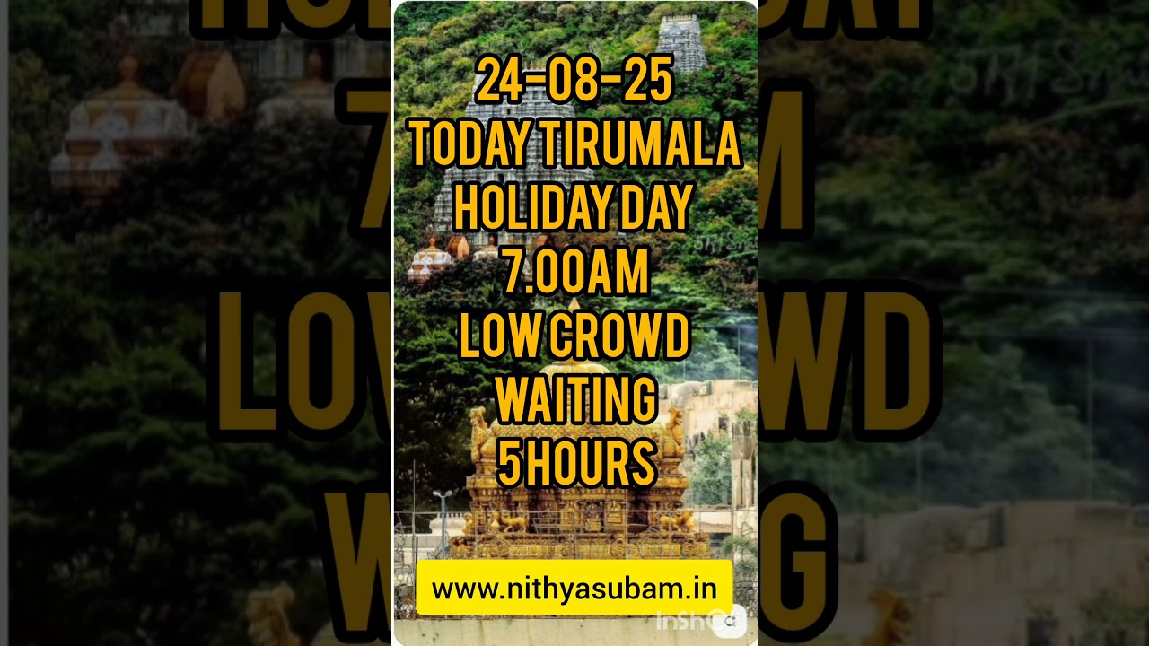 24-08-25 Today Tirumala Status #tirumaladarshan #tirumala #sarvadarshantoday 24-08-25 Today Tirumala Status #tirumaladarshan #tirumala #sarvadarshantoday