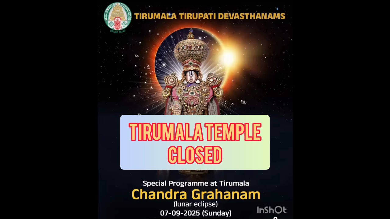 BREAKING: Tirumala Temple Closed on Sept 7 | திருப்பதி கோவில் மூடல் ஏன்? 🚨 BREAKING: Tirumala Temple Closed on Sept 7 | திருப்பதி கோவில் மூடல் ஏன்? 🚨