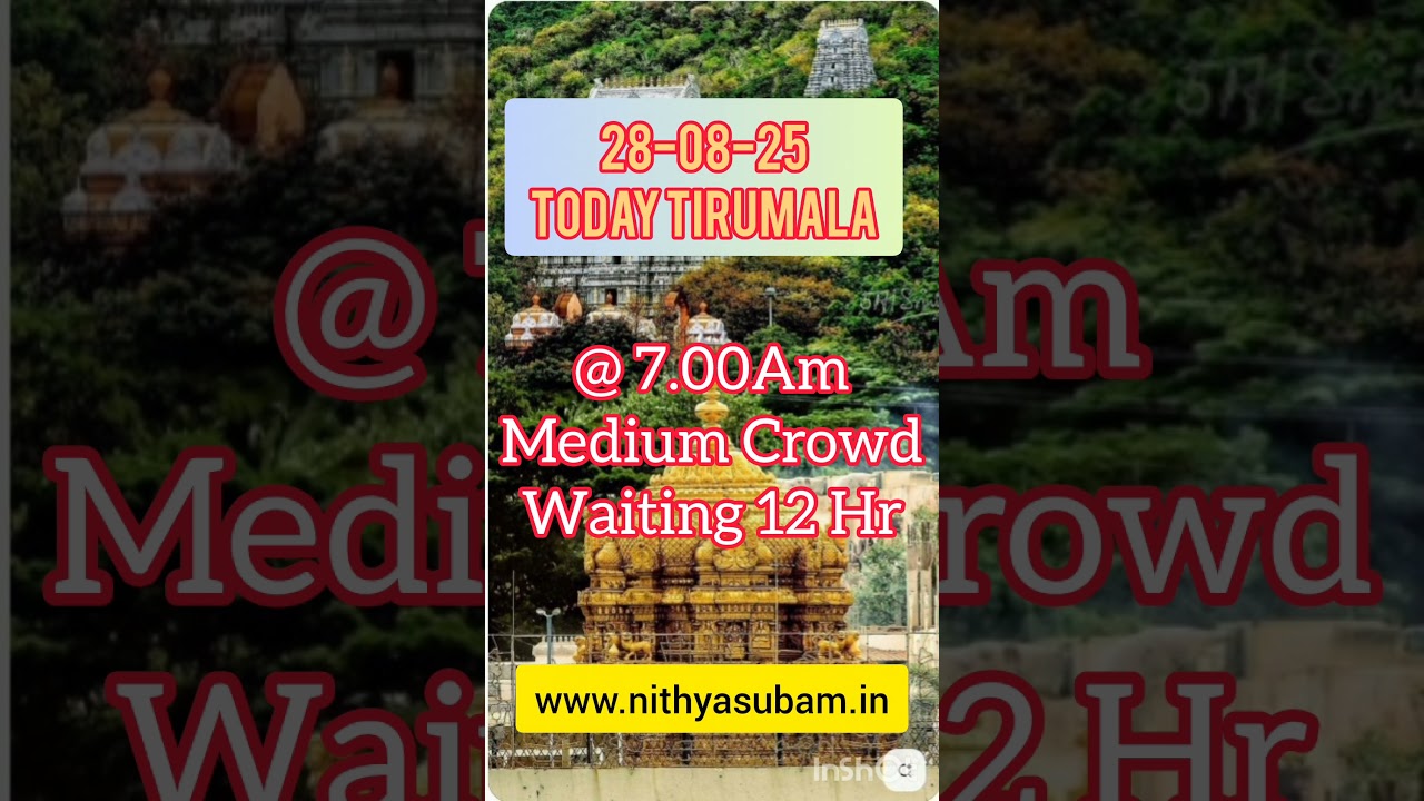 28-08-25 Today Tirumala Status #tirumaladarshan #tirumala #sarvadarshantoday 28-08-25 Today Tirumala Status #tirumaladarshan #tirumala #sarvadarshantoday