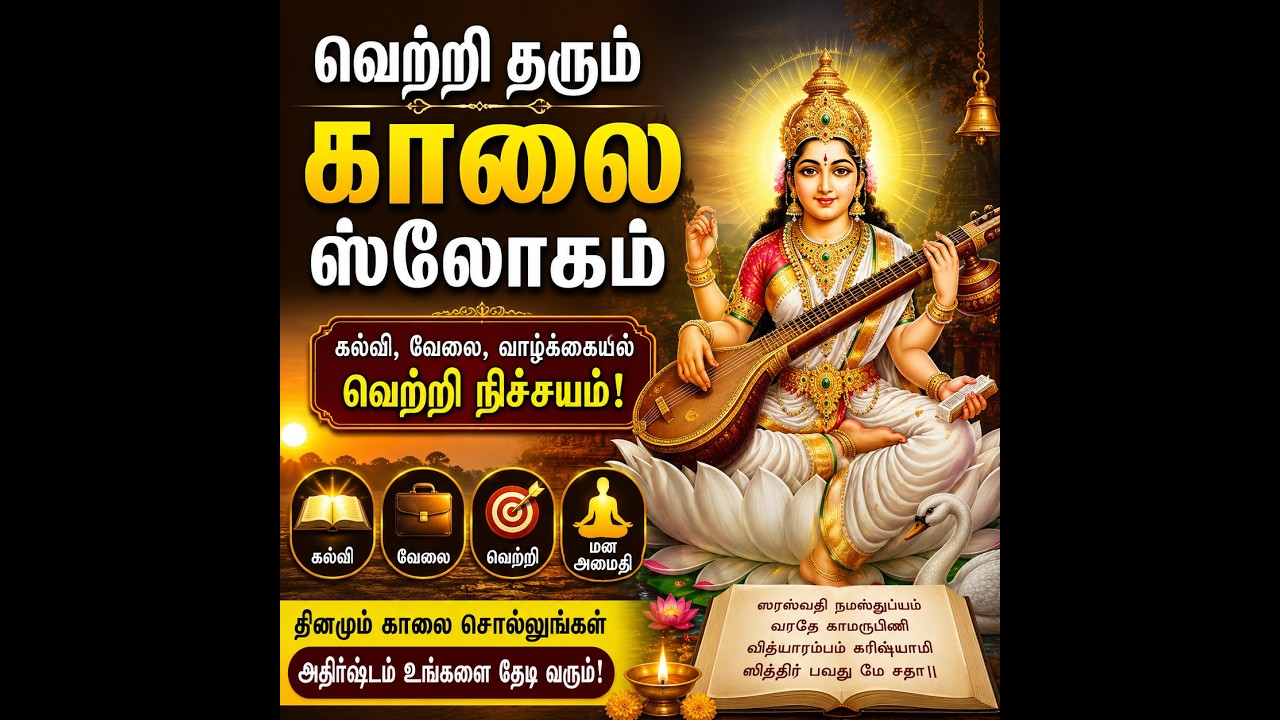 வெற்றி தரும் காலை ஸ்லோகம் வெற்றி தரும் காலை ஸ்லோகம்