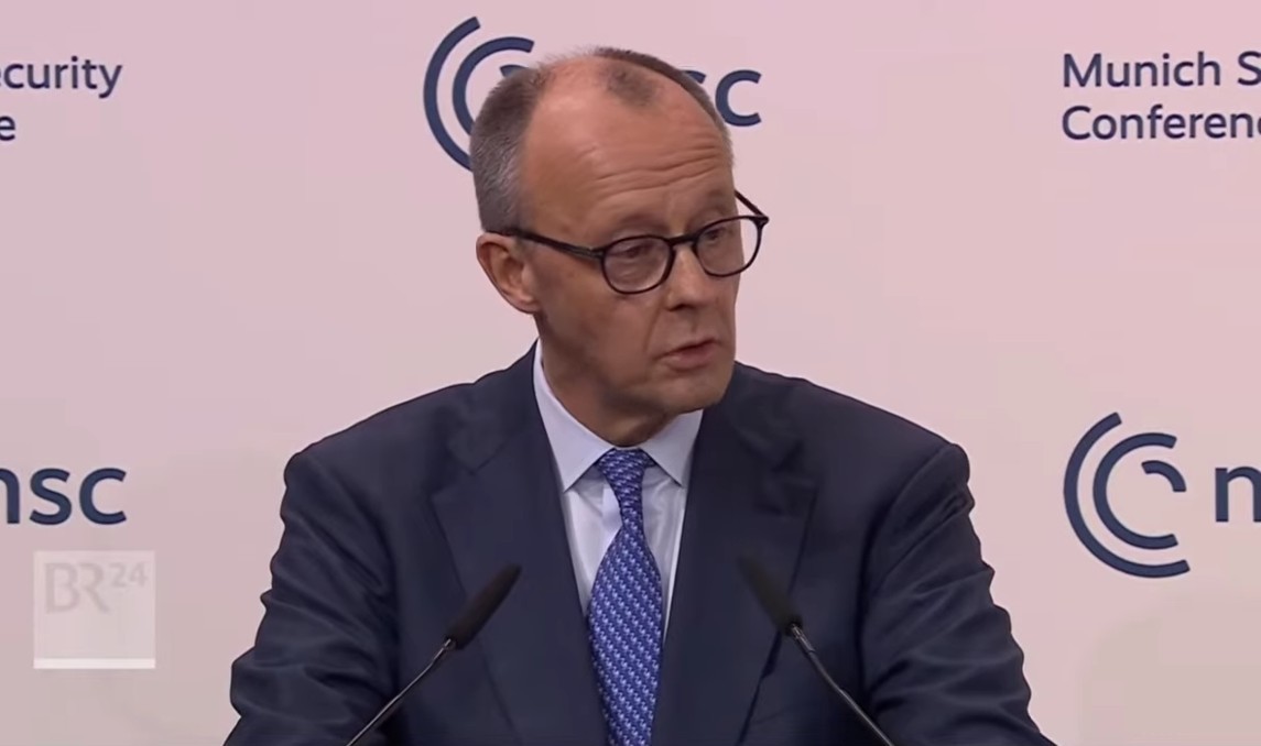 Cancelarul Merz vorbind la Conferința de securitate de la München despre securitate europeană și forță nucleară europeană în cadrul NATO. | sursa foto: News.ro Cancelarul Merz vorbind la Conferința de securitate de la München despre securitate europeană și forță nucleară europeană în cadrul NATO. | sursa foto: News.ro
