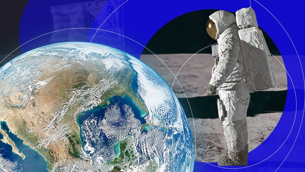 Astronauți ai misiunii Artemis II văzând Pământul cu atmosfera terestră subțire și overview effect în timpul orbitei lunare | sursa foto: Cancan Astronauți ai misiunii Artemis II văzând Pământul cu atmosfera terestră subțire și overview effect în timpul orbitei lunare | sursa foto: Cancan