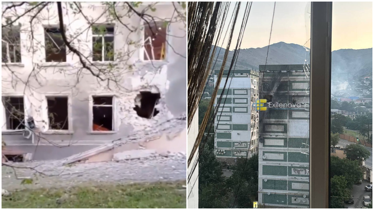 Flăcări și fum ridicându-se deasupra clădirilor avariate în urma atac drone Novorossiisk cu răniți atac drone în orașul-port la Marea Neagră. | sursa foto: WowBiz Flăcări și fum ridicându-se deasupra clădirilor avariate în urma atac drone Novorossiisk cu răniți atac drone în orașul-port la Marea Neagră. | sursa foto: WowBiz