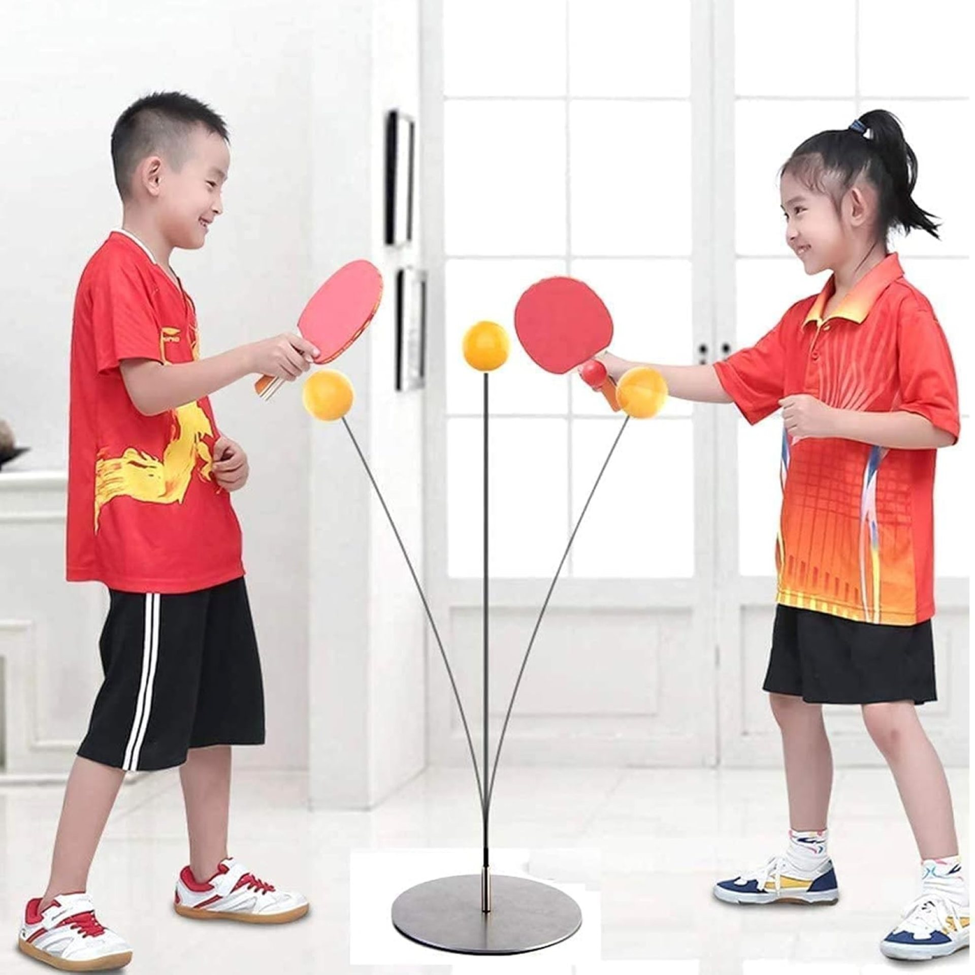 Kidology Light Table Tennis Self Training Indoor Gaming 2 Racket & 4 Practice Ping Pong Ball Parent Child Interaction Toys for Kids Fun Party Game Sports Toy, Multicolor Kidology Light Table Tennis Self Training Indoor Gaming 2 Racket & 4 Practice Ping Pong Ball Parent Child Interaction Toys for Kids Fun Party Game Sports Toy, Multicolor