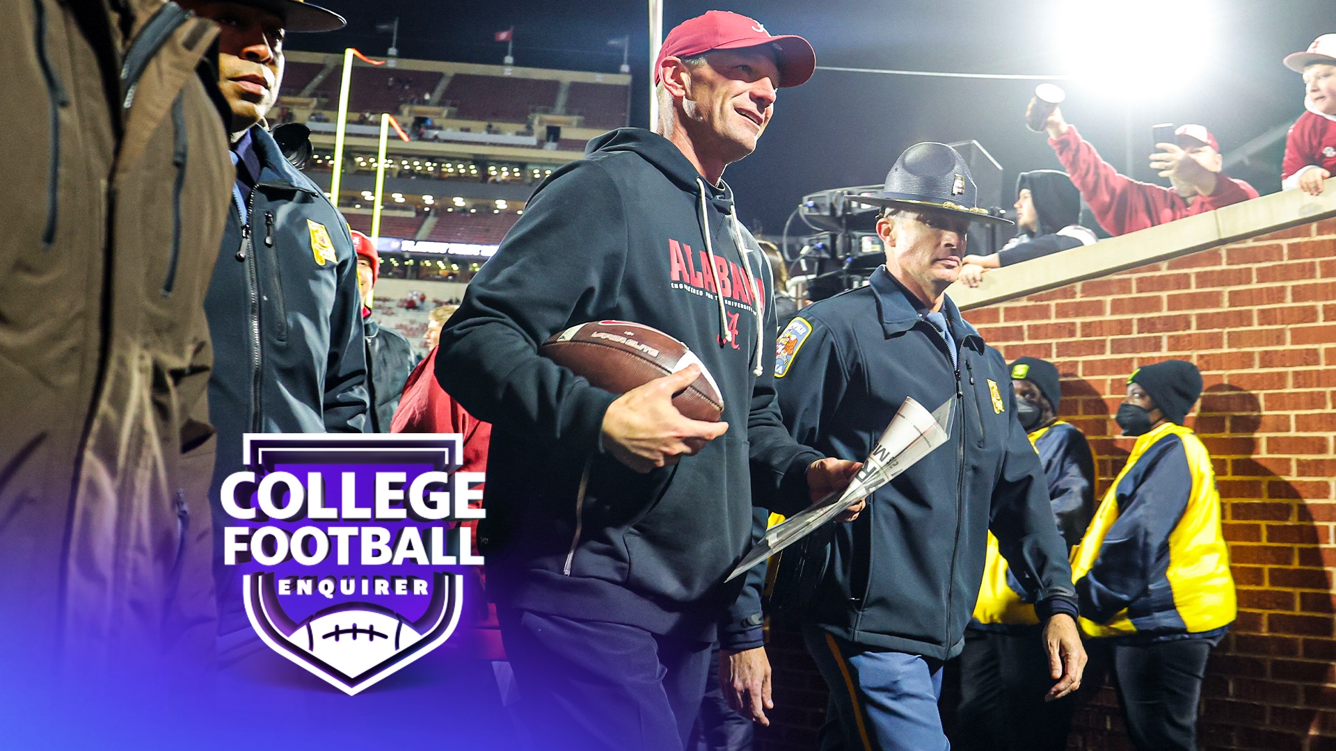 Alabama Head Coach Kalen DeBoer after CFP win vs. OklahomaPhoto by Chad Hamilton/Icon Sportswire via Getty Images