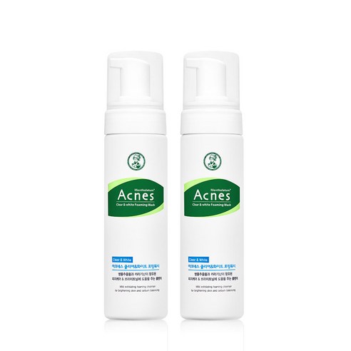 아크네스튜디오로즈멜란지 추천상품 아크네스 클리어 앤 화이트 포밍워시 150ml 150ml, 2개 아크네스튜디오로즈멜란지 추천상품 아크네스 클리어 앤 화이트 포밍워시 150ml 150ml, 2개