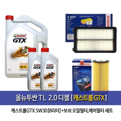 올뉴투싼엔진오일 추천상품 올뉴투싼TL 2.0디젤 캐스트롤GTX(6L+2L)8L 엔진오일 96-A2654 올뉴투싼엔진오일 추천상품 올뉴투싼TL 2.0디젤 캐스트롤GTX(6L+2L)8L 엔진오일 96-A2654