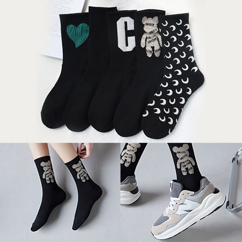추천제품 세렌블리 여성용 프리미엄 데일리 중목 코튼 양말 5켤레 추천제품 세렌블리 여성용 프리미엄 데일리 중목 코튼 양말 5켤레