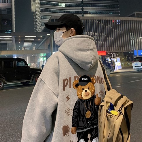 추천제품 ANYOU 남자 가을 겨울 오버핏 캐릭터 후드티 추천제품 ANYOU 남자 가을 겨울 오버핏 캐릭터 후드티