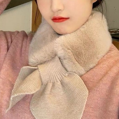 폭스퍼목도리 추천상품 라블라네 리본 니트 밍크 에코퍼 머플러 목도리 폭스퍼목도리 추천상품 라블라네 리본 니트 밍크 에코퍼 머플러 목도리