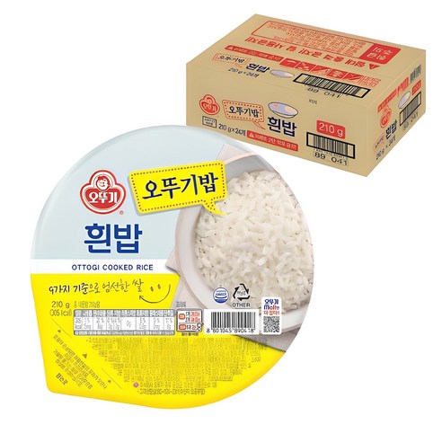 추천상품 즉석에서도 진짜 쌀밥, 오뚜기 흰밥 210g 24개! 추천상품 즉석에서도 진짜 쌀밥, 오뚜기 흰밥 210g 24개!