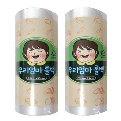 롤비닐봉투 추천상품 우리엄마 위생롤백 25 x 35cm 500매 2롤 롤비닐봉투 추천상품 우리엄마 위생롤백 25 x 35cm 500매 2롤