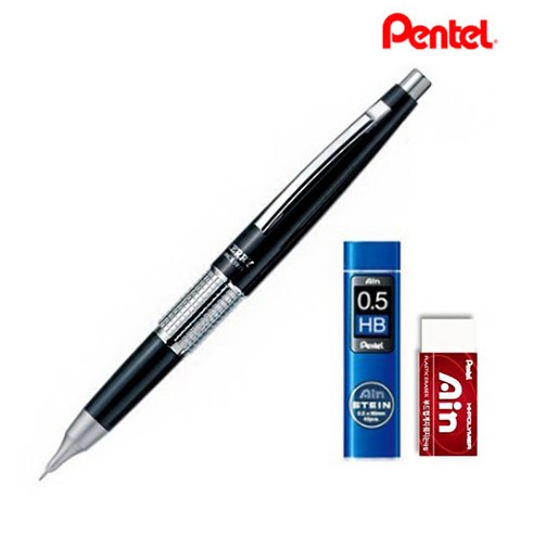 추천제품 펜텔 만년 CIL 케리 샤프 블랙 0.5mm P1035-AD + AIN 샤프심 0.5mm HB + AIN 지우개 세트 추천제품 펜텔 만년 CIL 케리 샤프 블랙 0.5mm P1035-AD + AIN 샤프심 0.5mm HB + AIN 지우개 세트