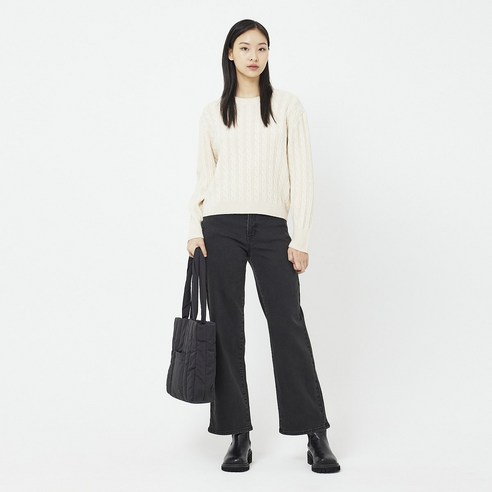 추천제품 JAJU/자주 세로 퀼팅 숄더백_블랙 추천제품 JAJU/자주 세로 퀼팅 숄더백_블랙