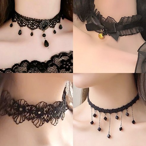 추천제품 일호장신구 블랙 초커 모음 18종 레이스 비즈 화려한 클럽 파티 할로윈 연말 모임 쵸커 목걸이 추천제품 일호장신구 블랙 초커 모음 18종 레이스 비즈 화려한 클럽 파티 할로윈 연말 모임 쵸커 목걸이