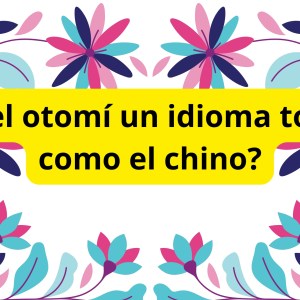 ¿Es el otomí un idioma tonal, como el chino? ¿Es el otomí un idioma tonal, como el chino?