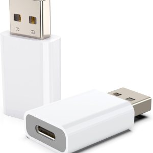 USB to USB C Adapter,USB-C Female to USB-A Male Adapter Compatible with Apple MagSafe Watch 10/9/8/7/SE/Ultra,Car,iPhone 16 15 14 13 12 Mini Pro Max,iPad,Galaxy,Pixel 7 6 5,CarPlay,Wall Plug