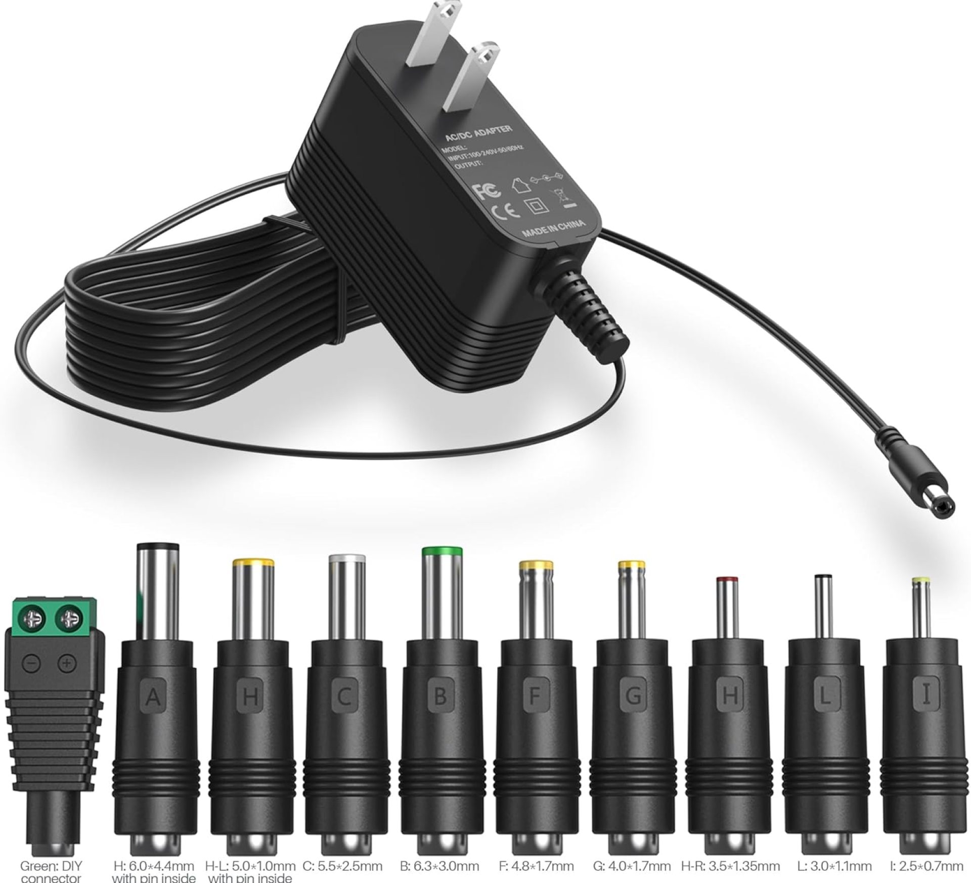 9V Power Supply AC Adapter DC 9V Power Cord Universal Power Adapter 9V Charger with 10 Interchangeable Jacks Compatible with 1000mA 900mA 800mA 700mA 600mA 500mA 400mA 300mA 200mA 100mA Electronics 9V Power Supply AC Adapter DC 9V Power Cord Universal Power Adapter 9V Charger with 10 Interchangeable Jacks Compatible with 1000mA 900mA 800mA 700mA 600mA 500mA 400mA 300mA 200mA 100mA Electronics