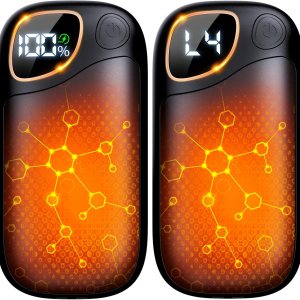 Hand Warmers Rechargeable – 2 Pack Magnetic Electric Hand Warmers with 20Hrs Warmth 4 Levels Heating, USB Reusable Portable Pocket Heater for Women, Man, Raynauds, Golf, Camping, Fishing, Ball Game