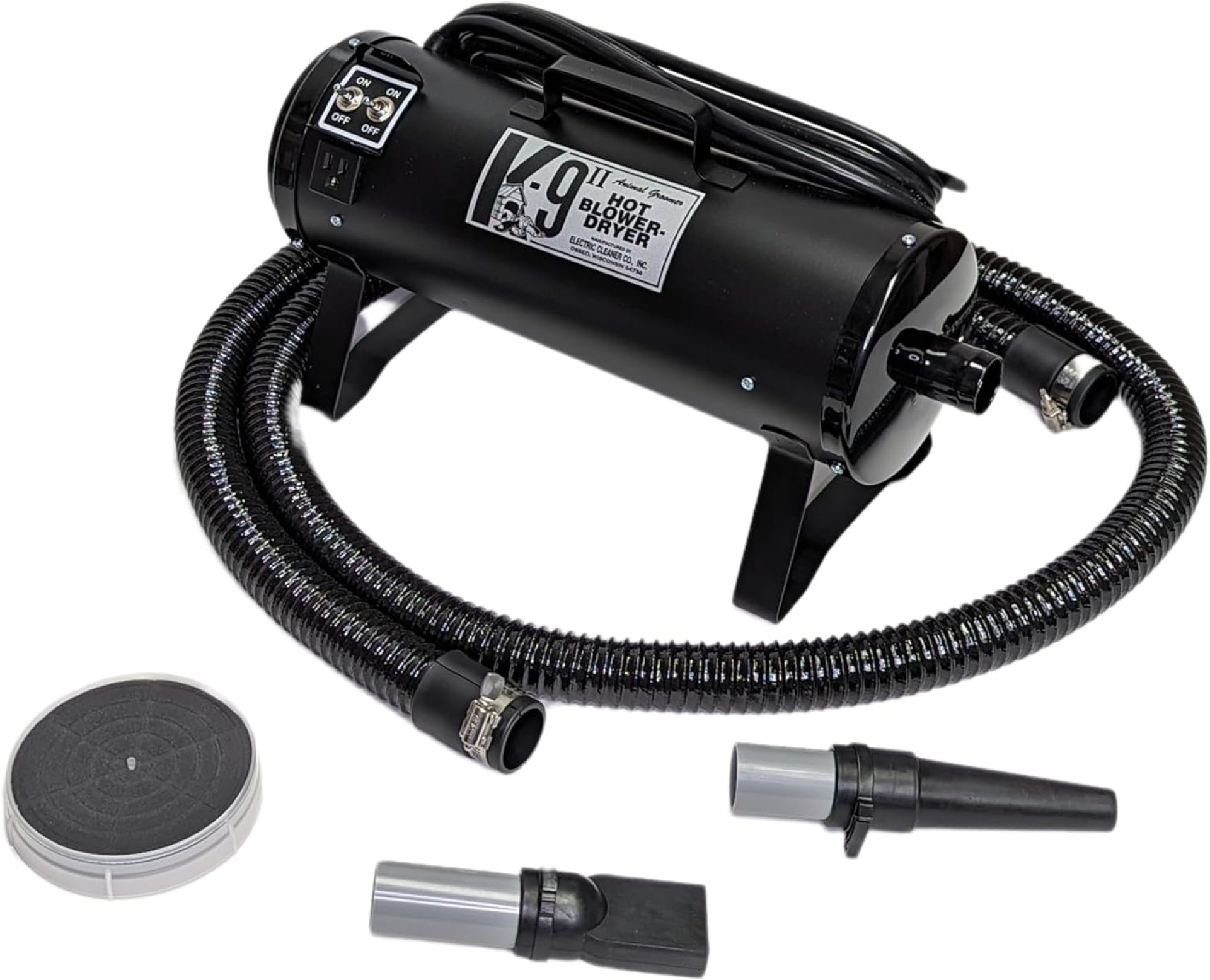 ECC K9 II Dog Blow Dryer, Matte Black – Heavy Duty Durable Design with High Performance for Professional Grooming and Pet Owners at Home ECC K9 II Dog Blow Dryer, Matte Black – Heavy Duty Durable Design with High Performance for Professional Grooming and Pet Owners at Home