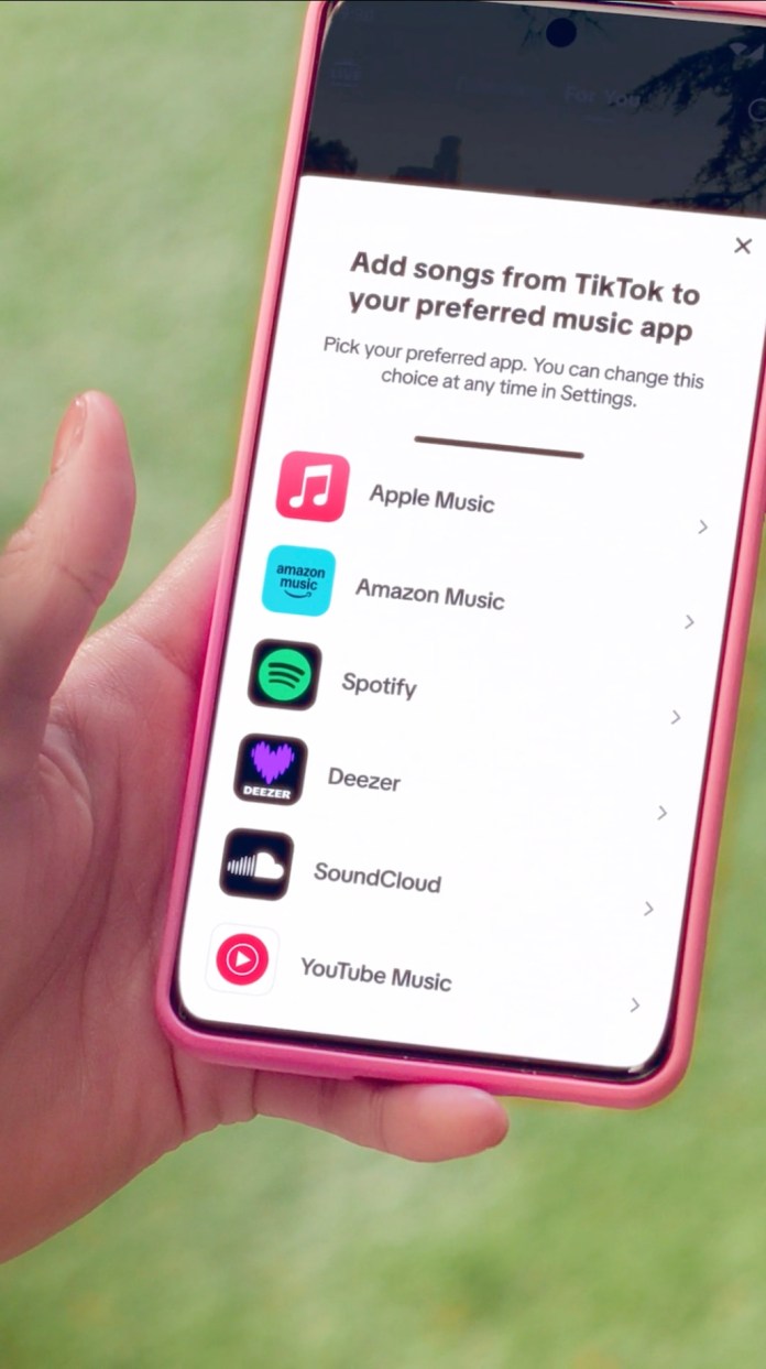 TikTok adds YouTube Music as an option to save songs playing in videos | TechCrunch