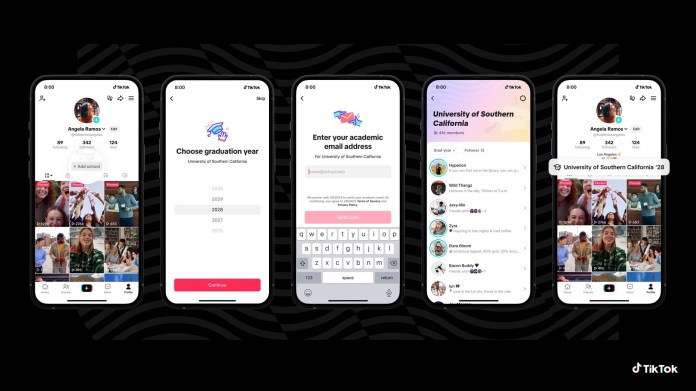 TikTok’s latest feature lets college students find and connect with classmates | TechCrunch