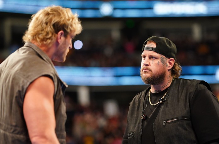 Jelly Roll Celebrated His ‘Jimmy Kimmel Live!’ Hosting Gig By Chokeslamming Logan Paul Through His Desk