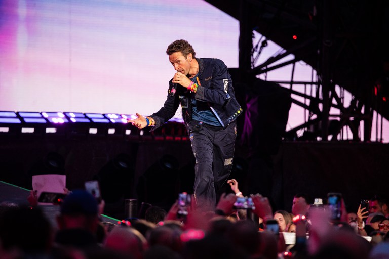 Coldplay’s Chris Martin Jokingly Performs ‘Security Checks’ Before Marriage Proposal at London Show Coldplay’s Chris Martin Jokingly Performs ‘Security Checks’ Before Marriage Proposal at London Show