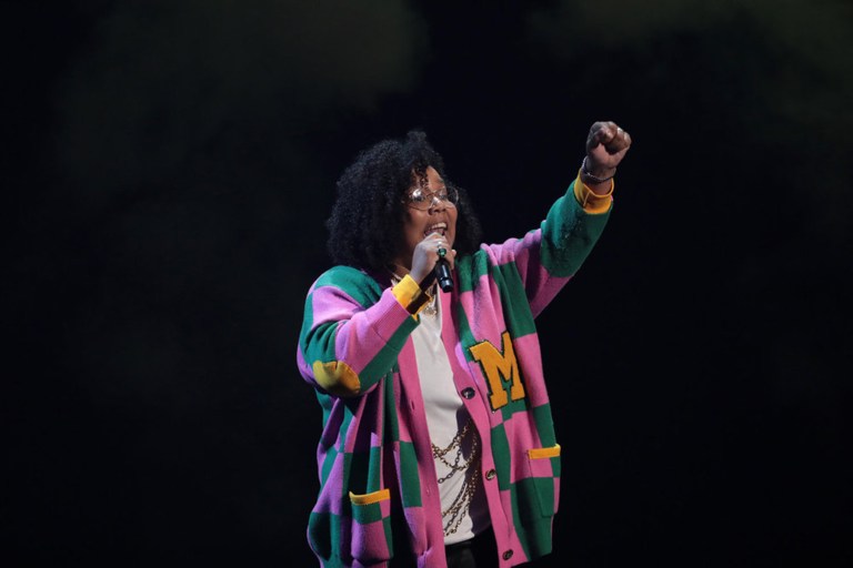 Welcome to the Mama Duke Show! Rapper Wins Golden Buzzer on ‘AGT’ Quarterfinals Welcome to the Mama Duke Show! Rapper Wins Golden Buzzer on ‘AGT’ Quarterfinals
