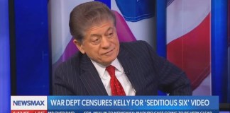 Newsmax’s senior judicial analyst says Sen. Mark Kelly’s speech is not seditious: “This is not sedition. This is not encouraging violence.”