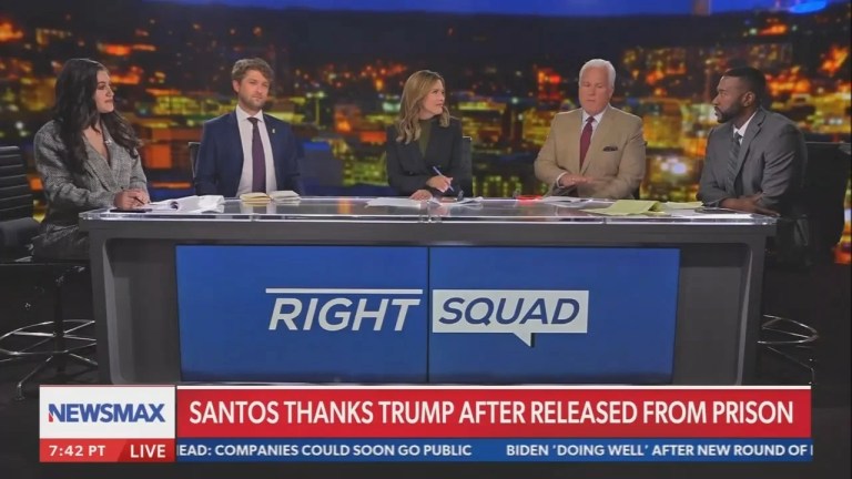 On Newsmax, Matt Schlapp: “I’m not saying George Santos is a Santos, is a saint. But what I’m saying is that he’s no more guilty than 40% of the people that are over there” On Newsmax, Matt Schlapp: “I’m not saying George Santos is a Santos, is a saint. But what I’m saying is that he’s no more guilty than 40% of the people that are over there”