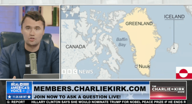 Charlie Kirk: “I’m still in touch with people from Greenland. I’m trying to be careful because I’m not a government official, so I don’t want to get too involved in all that stuff.” Charlie Kirk: “I’m still in touch with people from Greenland. I’m trying to be careful because I’m not a government official, so I don’t want to get too involved in all that stuff.”