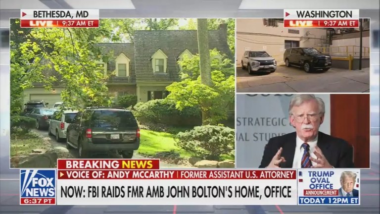 Fox contributor Andy McCarthy suggests FBI’s Bolton raid is “lawfare” Fox contributor Andy McCarthy suggests FBI’s Bolton raid is “lawfare”