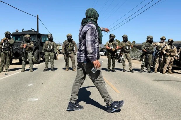 Protesters and Border Patrol agents clash near Ventura County farm in California Protesters and Border Patrol agents clash near Ventura County farm in California