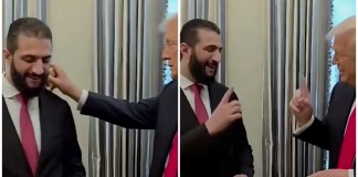 ‘Hahaha’: Trump Stuns Syrian President with Surprise Cologne Attack — When He Tries to Block It, Trump Douses Him Again and Then Asks a Wild Question About His Wife