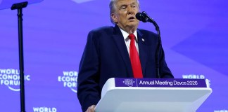 ‘BLOOD ON HIS HANDS’: Trump Holds the Podium at Davos So Hard His Grip Restricts Blood Flow — and the Close-Up Is What Everyone Can’t Stop Talking About