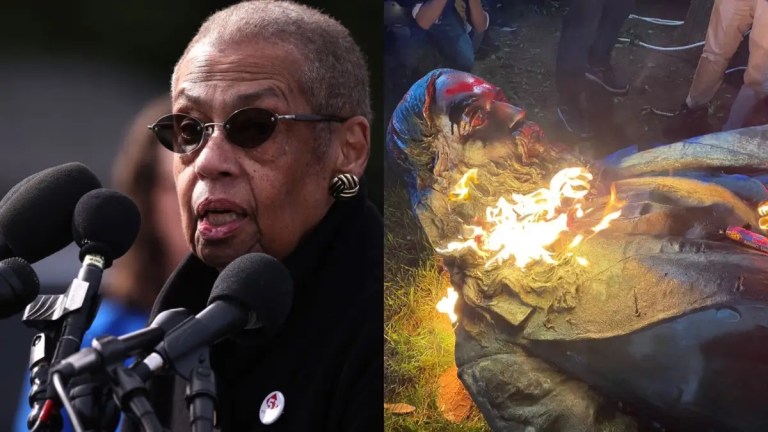 ‘A Racist and a Traitor’: Black Congresswoman Pushes Back Against Trump’s Plan to Reinstall Confederate Statue with a Bold Counterproposal of Her Own ‘A Racist and a Traitor’: Black Congresswoman Pushes Back Against Trump’s Plan to Reinstall Confederate Statue with a Bold Counterproposal of Her Own