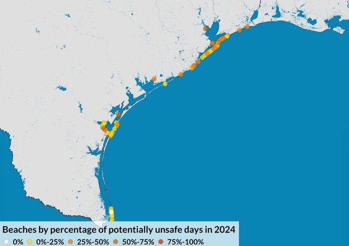 Report: numerous beaches in Texas had unsafe levels of bacteria in 2024 | Houston Public Media