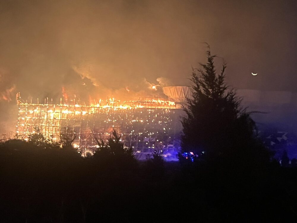 Fire engulfs former power plant in Galveston County, police say | Houston Public Media | FROUSA NEWS