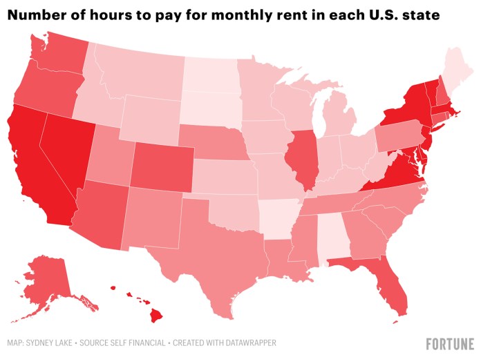 Americans spend an entire week’s worth of pay on rent every month—and in some cities, a full two weeks of income is just going to housing