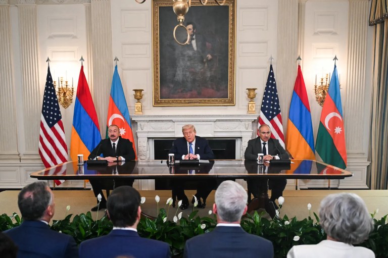 Armenia, Azerbaijan Sign Historic Deal to Help Settle Nagorno-Karabakh Feud Armenia, Azerbaijan Sign Historic Deal to Help Settle Nagorno-Karabakh Feud