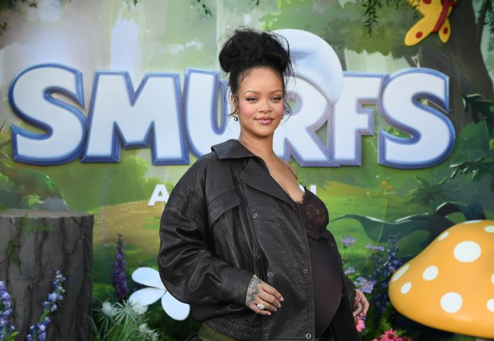 Rihanna Stuns At ‘Smurfs’ LA Premiere With Sons RZA & Riot in Dior