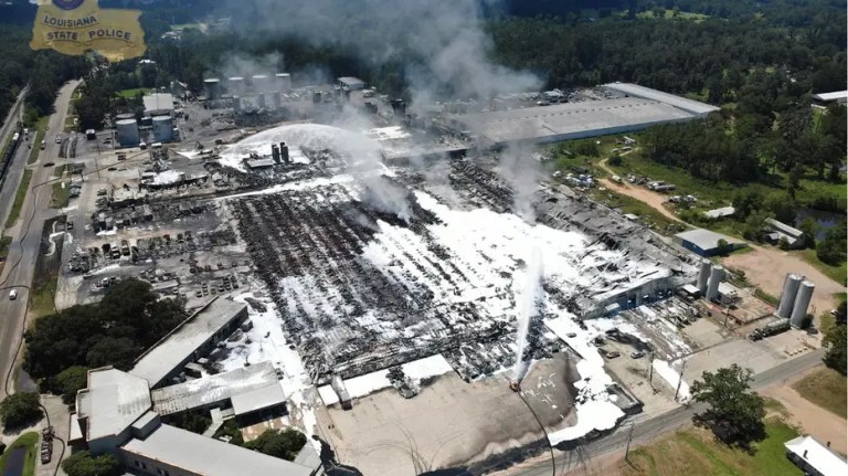 Louisiana explosion: Fire 90% contained at Roseland manufacturing plant; evacuation order stands Louisiana explosion: Fire 90% contained at Roseland manufacturing plant; evacuation order stands