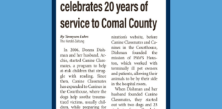 Herald-Zeitung: Canine Classmates celebrates 20 years of service to Comal County – McKenna