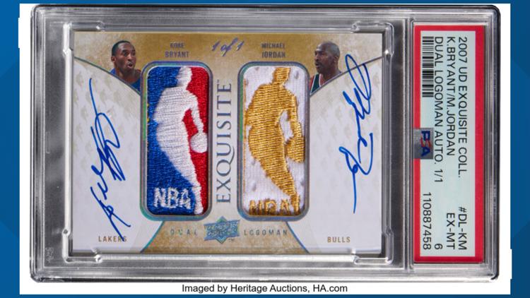 Michael Jordan-Kobe Bryant dual-signed card expected to break auction records in Dallas this week Michael Jordan-Kobe Bryant dual-signed card expected to break auction records in Dallas this week