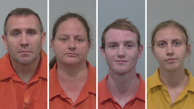 Four arrested after 9 abused children found in Florida home with cage, authorities say Four arrested after 9 abused children found in Florida home with cage, authorities say
