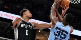 Cam Spencer scores 21, including the final five, to give the Grizzlies a 106-105 win over the Spurs