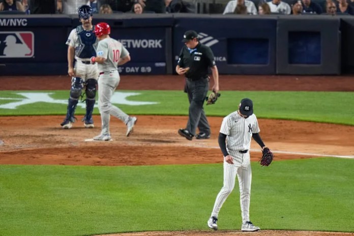 Paul Goldschmidt regrets bad throw in 12-5 loss to Phillies, Yankees’ 9th error in 4 games