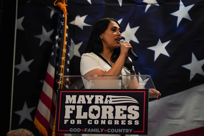 Former GOP Rep. Mayra Flores switches districts to challenge Rep. Vicente Gonzalez for third time Former GOP Rep. Mayra Flores switches districts to challenge Rep. Vicente Gonzalez for third time