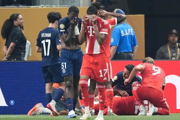 Bayern Munich midfielder Jamal Musiala badly injures his leg against PSG at the Club World Cup